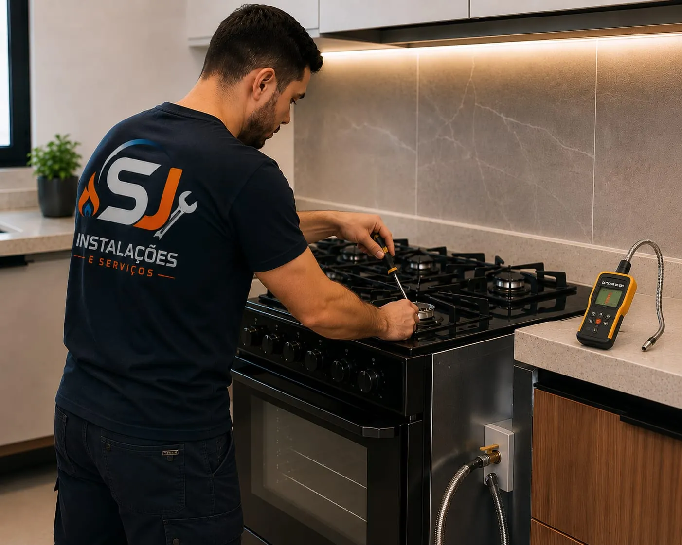 Técnico especializado em instalação de fogão, cooktop, conversão de gás e coifa em São Paulo